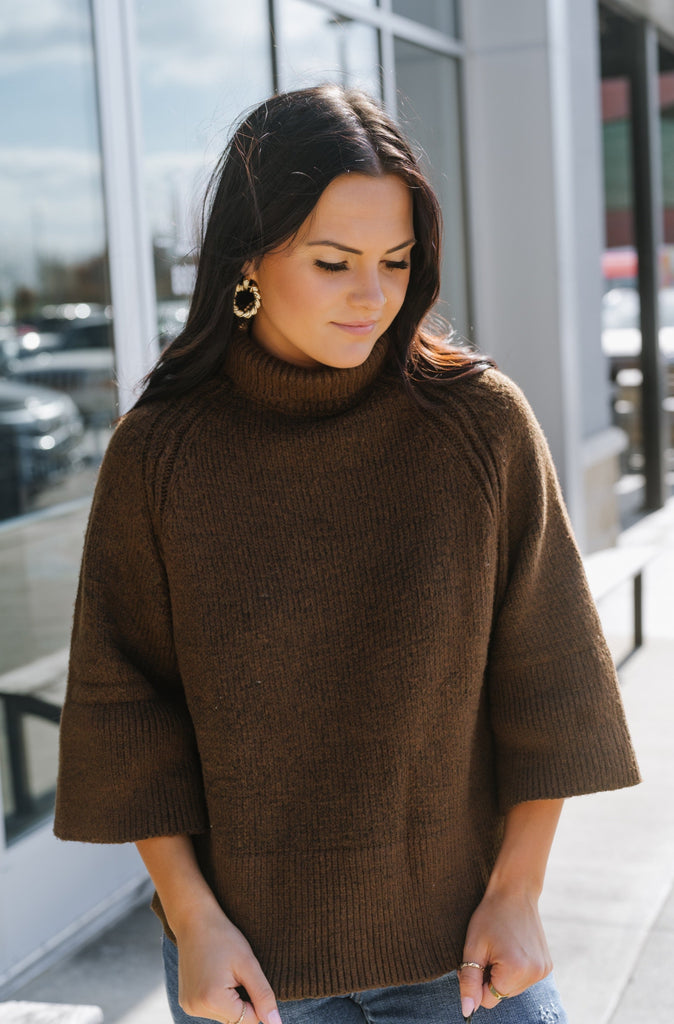 City Chic Cape Style Sweater - BluePeppermint Boutique
