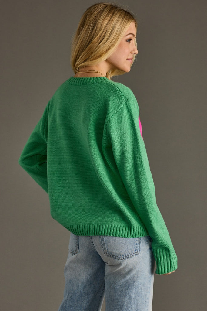 Green Merry Sweater - BluePeppermint Boutique