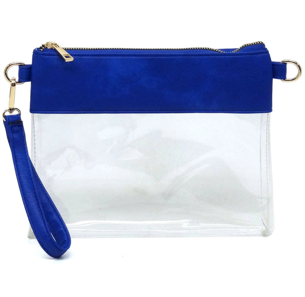 Game Day Clear Bag - Royal Blue - BluePeppermint Boutique