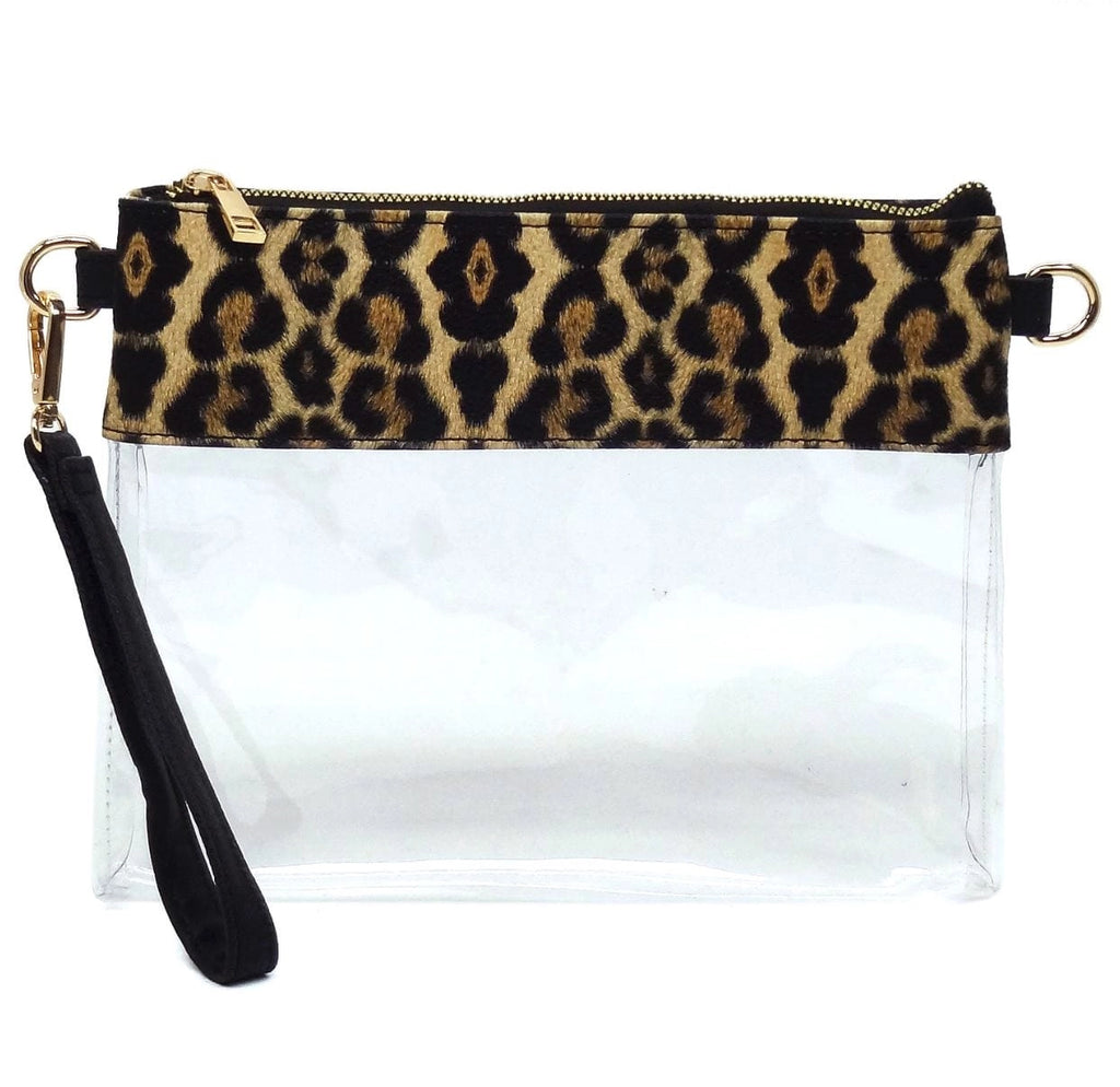 Game Day Clear Bag - Leopard - BluePeppermint Boutique