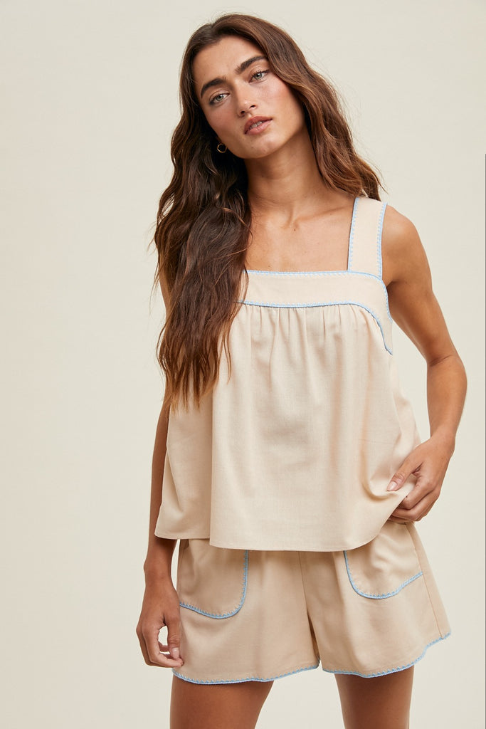 Skye Embroidered Shorts - BluePeppermint Boutique