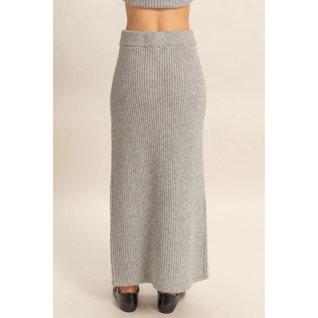 Hollie Ribbed Sweater Skirt - BluePeppermint Boutique