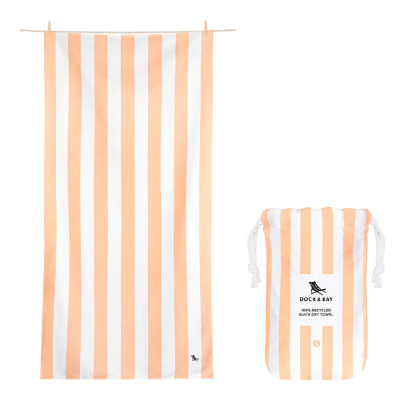 Dock & Bay Cabana Collection Towel - Positano Peach - BluePeppermint Boutique