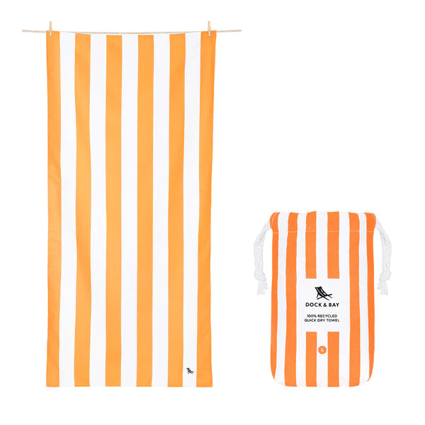 Dock & Bay Cabana Collection Towel - Ipanema Orange - BluePeppermint Boutique