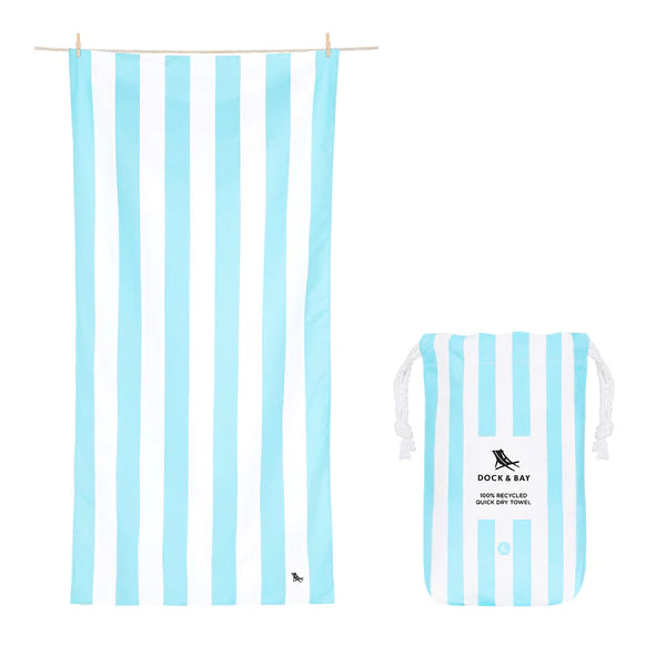 Dock & Bay Cabana Collection Towel - Tulum Blue - BluePeppermint Boutique