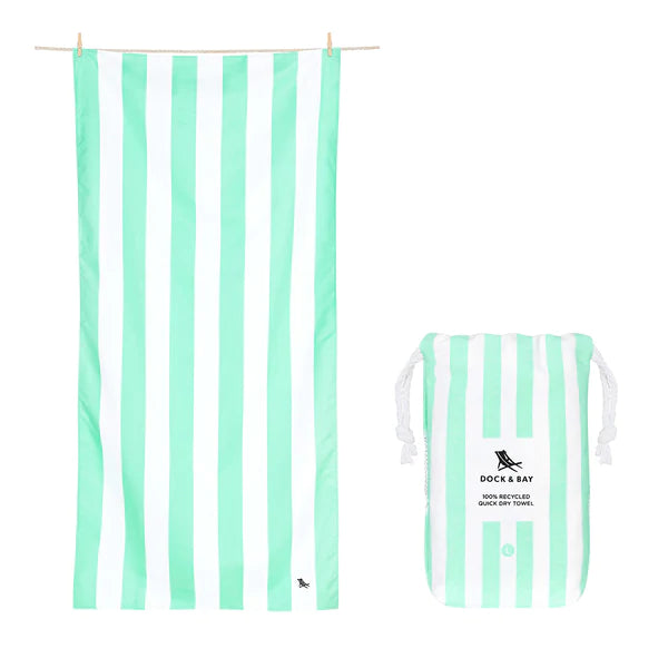 Dock & Bay Cabana Collection Towel - Narrabeen Green - BluePeppermint Boutique