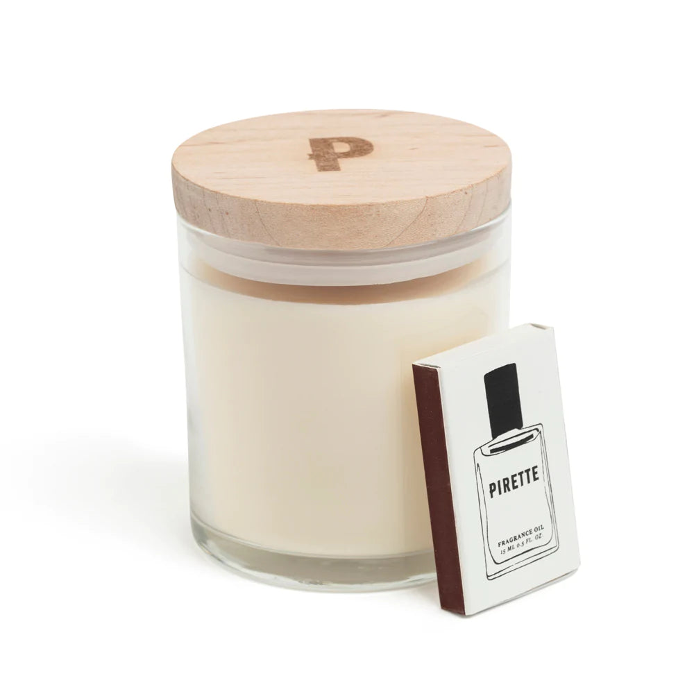 Pirette 8 oz Wood Wick Soy Candle - BluePeppermint Boutique