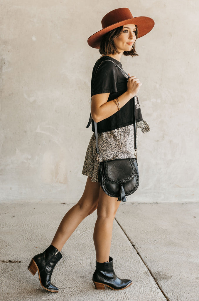 Penelope Braided Saddle Bag - BluePeppermint Boutique
