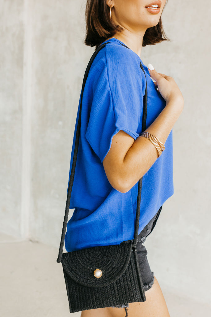 Celeste Pearl Straw Bag - BluePeppermint Boutique