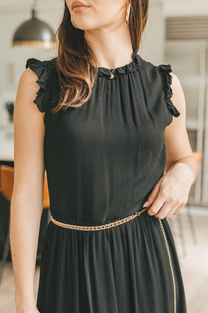 Sleek Metal Chain Belt - BluePeppermint Boutique