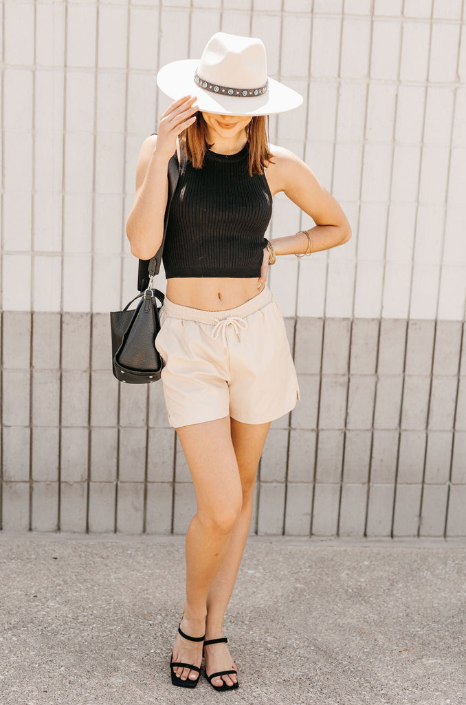 Kami Faux Leather Shorts - BluePeppermint Boutique
