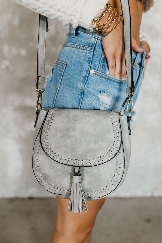 Penelope Braided Saddle Bag - BluePeppermint Boutique