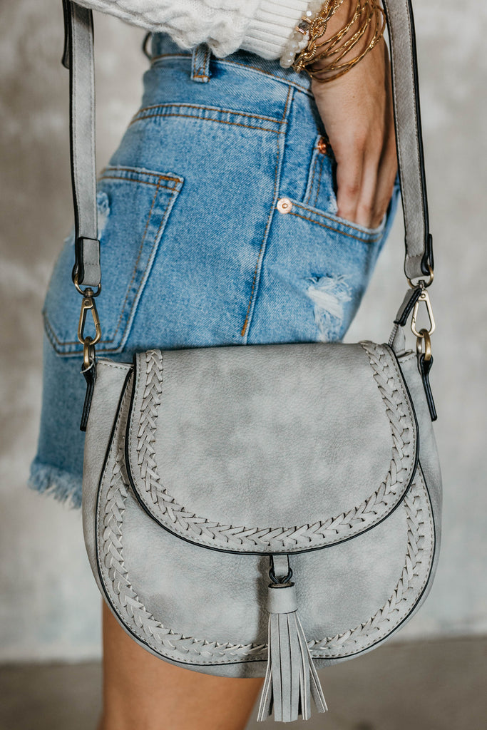 Penelope Braided Saddle Bag - BluePeppermint Boutique