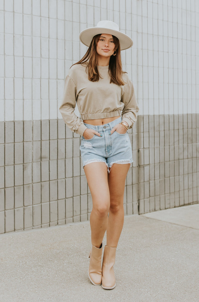 Remi Long Sleeve Washed Top - BluePeppermint Boutique