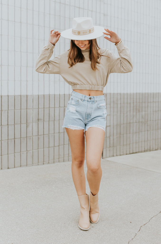 Remi Long Sleeve Washed Top - BluePeppermint Boutique