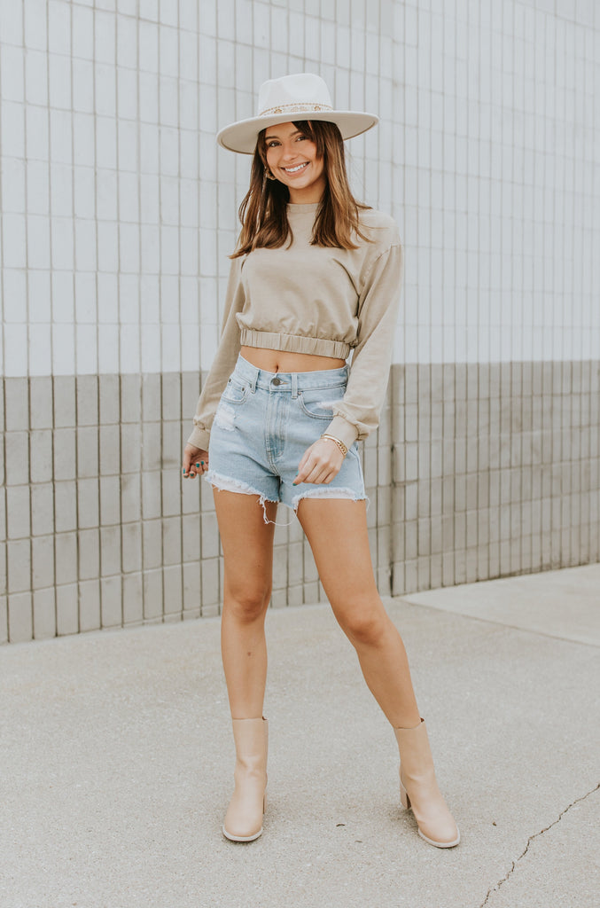 Remi Long Sleeve Washed Top - BluePeppermint Boutique