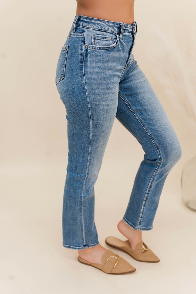 Independent Studies High Rise Straight Jeans - BluePeppermint Boutique