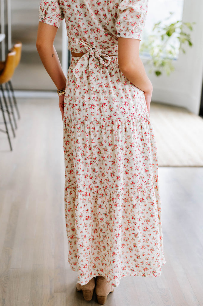 Paisley Tiered Maxi Skirt - BluePeppermint Boutique
