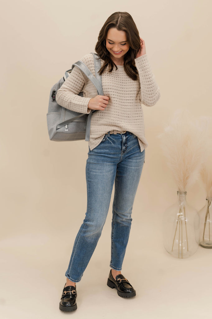 Venus Raw Edge Pointelle Top - BluePeppermint Boutique