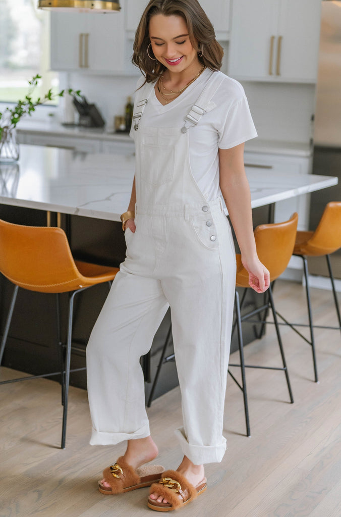 Layla 90's Wide Leg Overalls - BluePeppermint Boutique