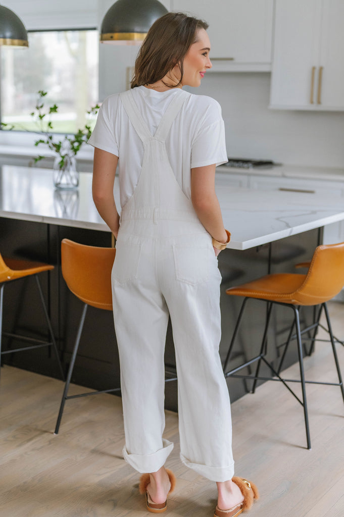 Layla 90's Wide Leg Overalls - BluePeppermint Boutique