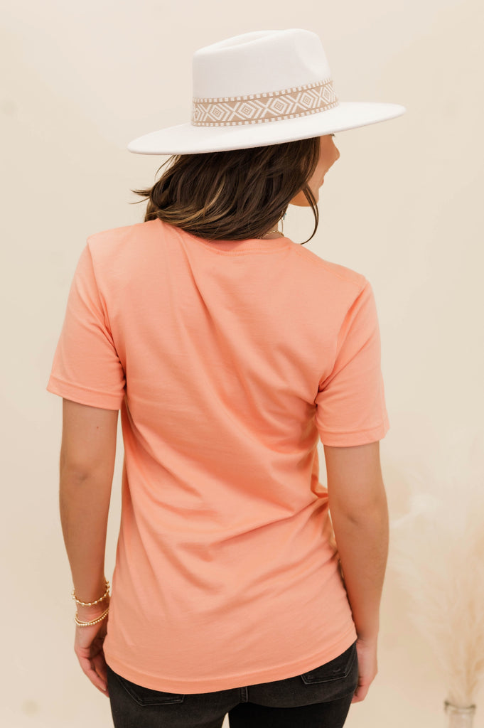 In Dolly We Trust Graphic Tee Coral - BluePeppermint Boutique