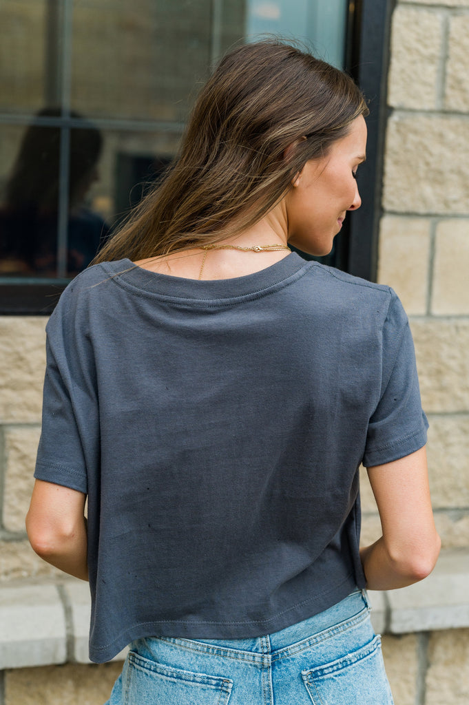 Palm Springs California Graphic Tee Grey - BluePeppermint Boutique