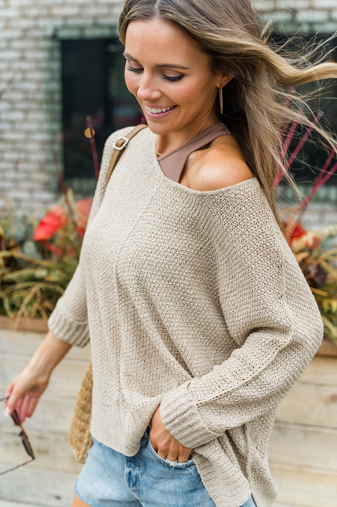Kathleen Chic Knit V-Neck Sweater - BluePeppermint Boutique