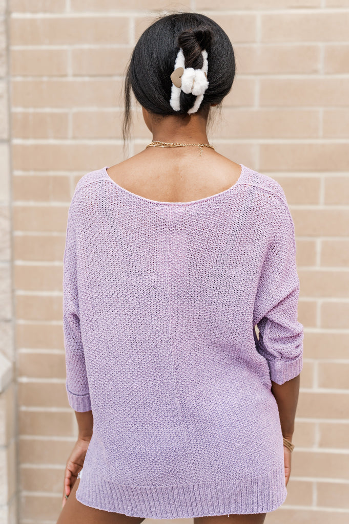 Kathleen Chic Knit V-Neck Sweater - BluePeppermint Boutique