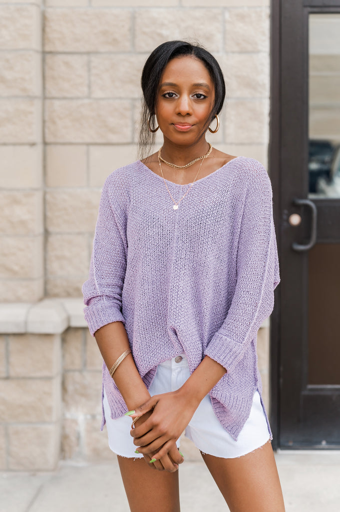 Kathleen Chic Knit V-Neck Sweater - BluePeppermint Boutique