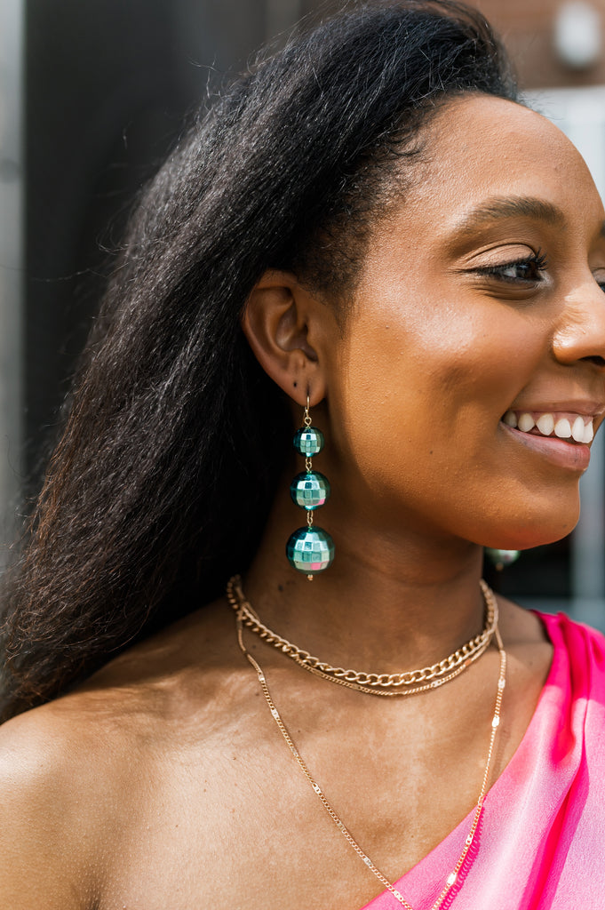 Triple Disco Ball Earrings - BluePeppermint Boutique