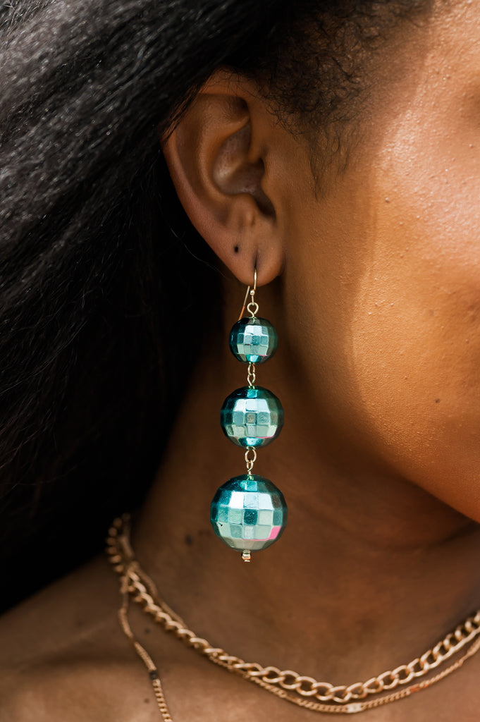 Triple Disco Ball Earrings - BluePeppermint Boutique