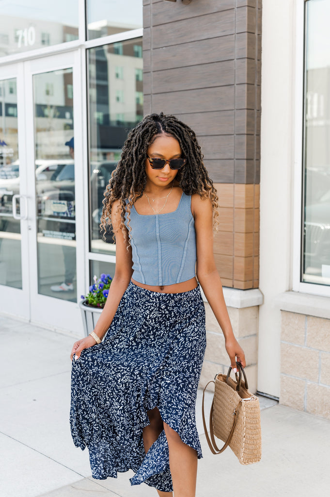 Quinn Spandex Crop Top - BluePeppermint Boutique