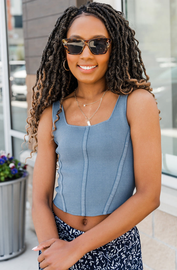 Quinn Spandex Crop Top - BluePeppermint Boutique