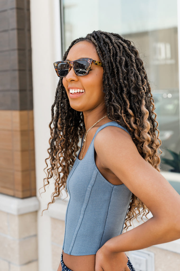 Quinn Spandex Crop Top - BluePeppermint Boutique
