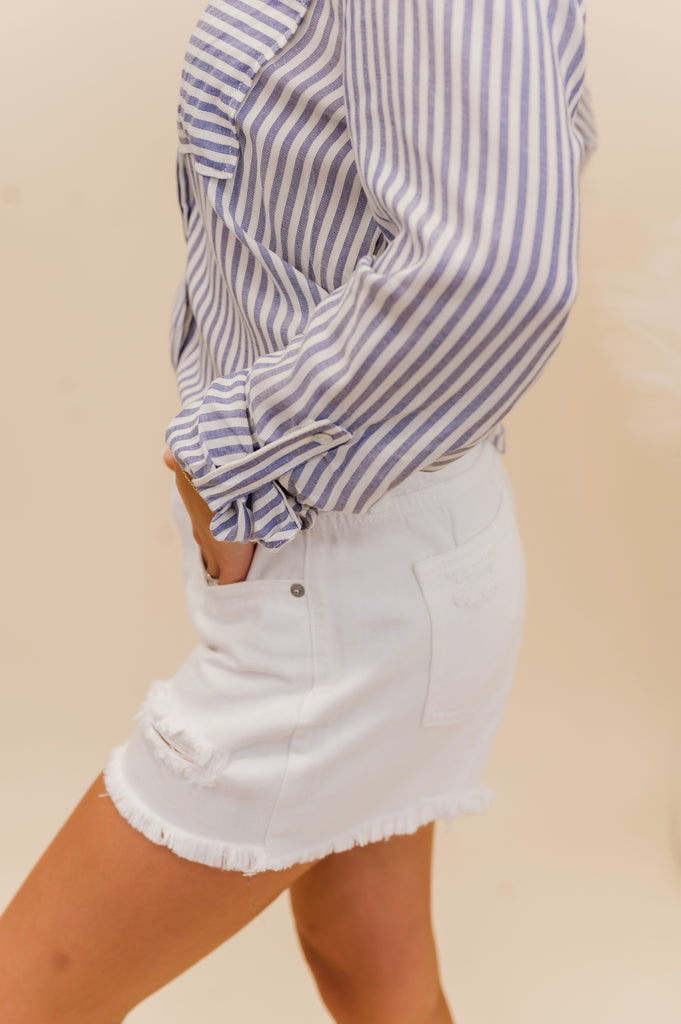 Demi High Rise 90's Shorts - BluePeppermint Boutique