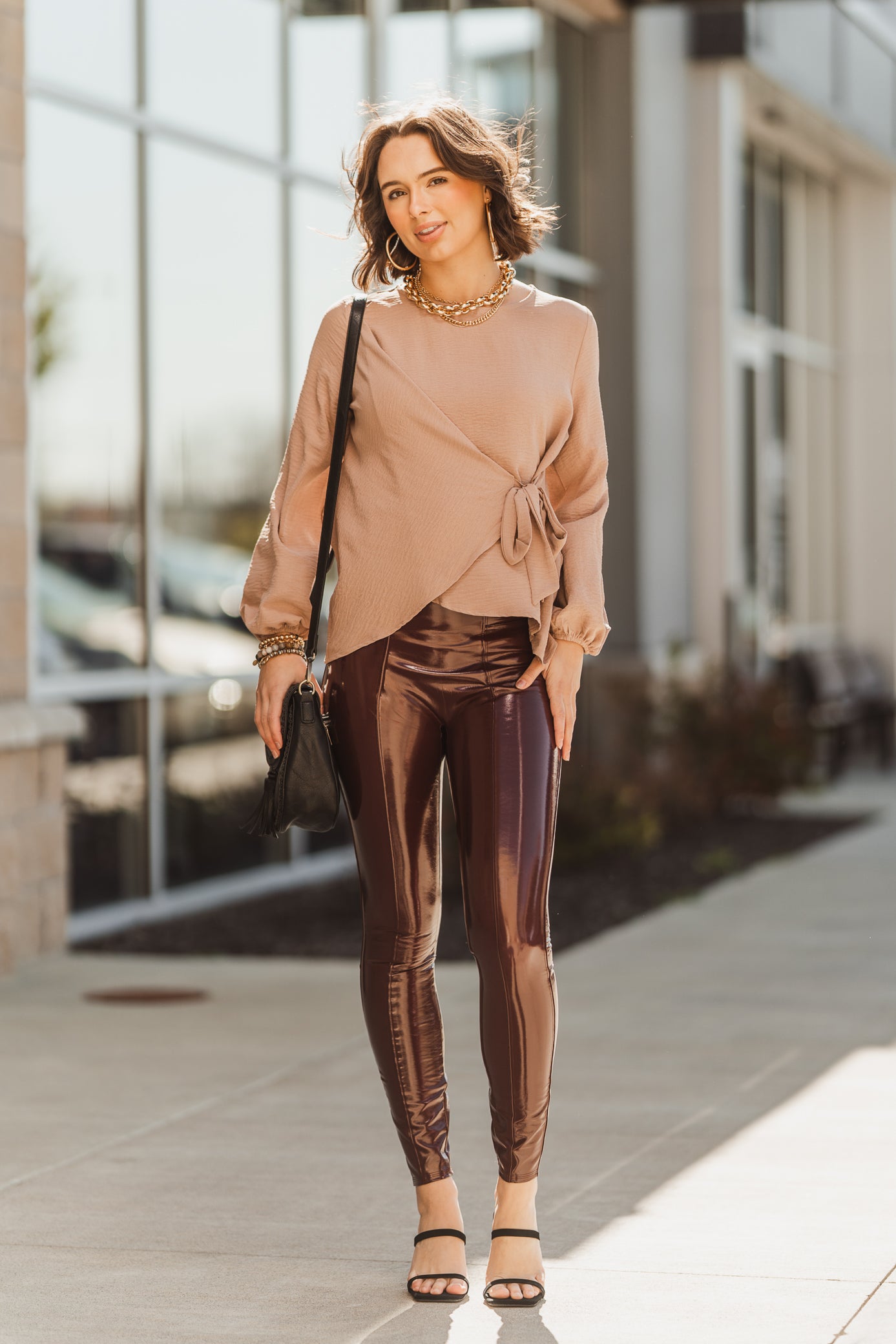 Faux Patent Leather Leggings  Patent leather leggings, Black leather  leggings, Leather leggings outfit