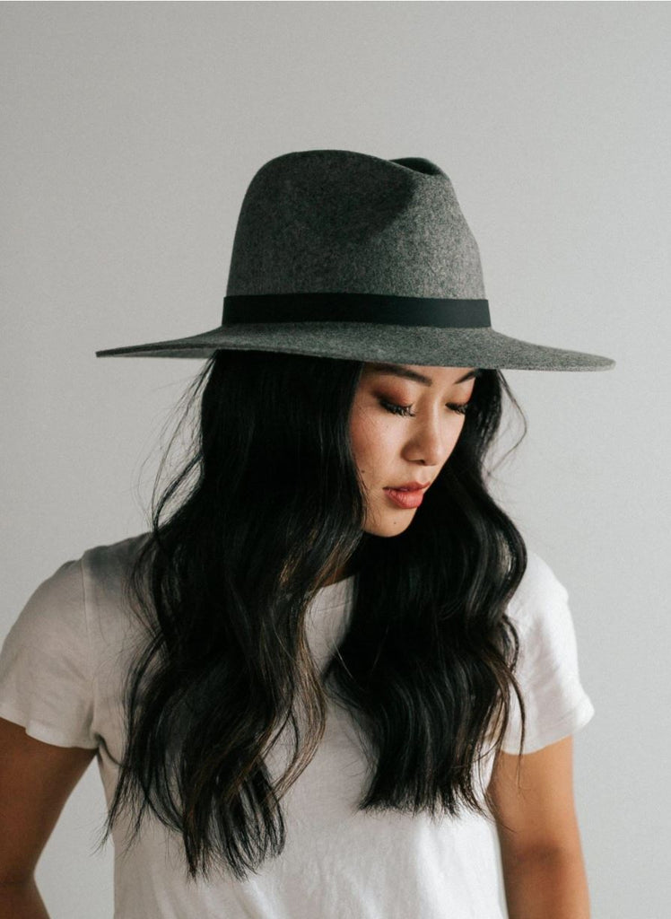 Gigi Pip Scottie Fedora - Grey - BluePeppermint Boutique