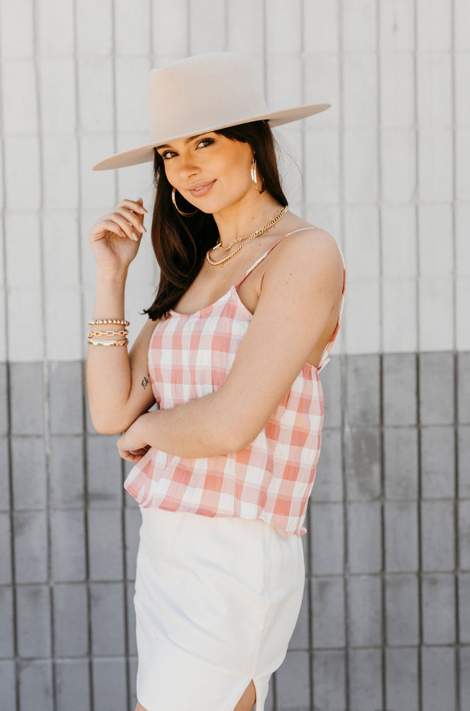 Maia Checkered Gingham Top - BluePeppermint Boutique