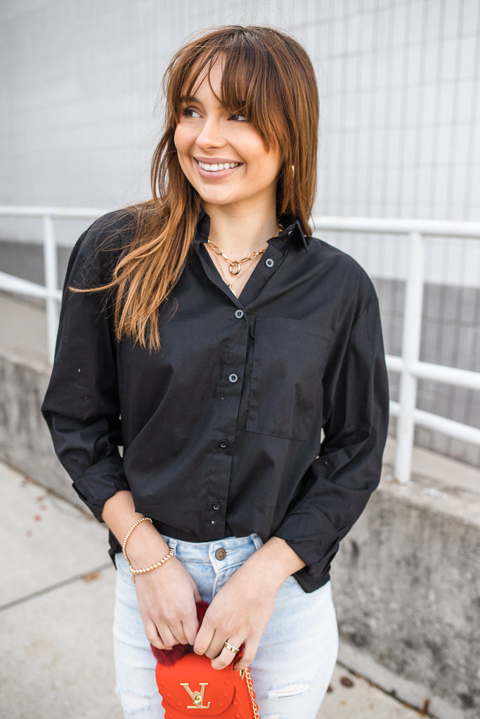 Aiden Woven Button Down Shirt - BluePeppermint Boutique