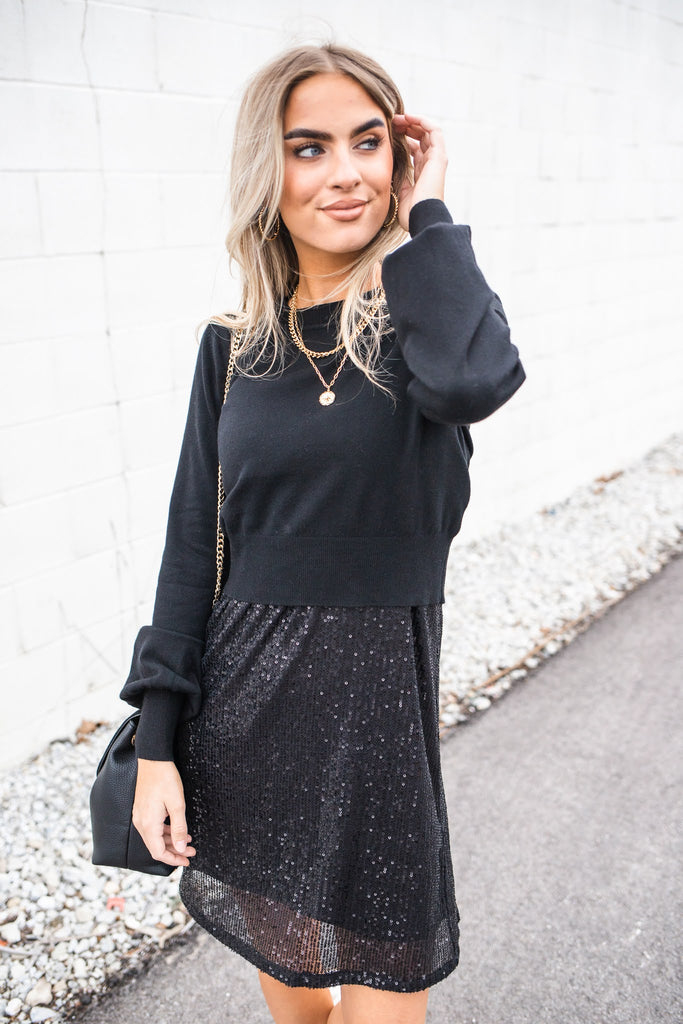 Samantha Sequin Cami Dress - BluePeppermint Boutique