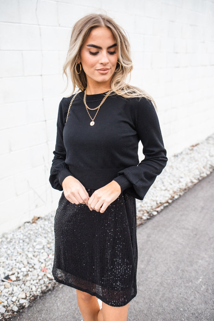 Samantha Sequin Cami Dress - BluePeppermint Boutique