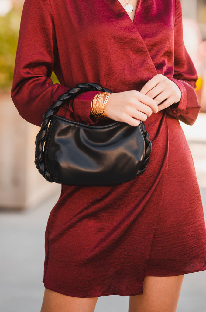 Jaxon Braided Shoulder Bag - BluePeppermint Boutique
