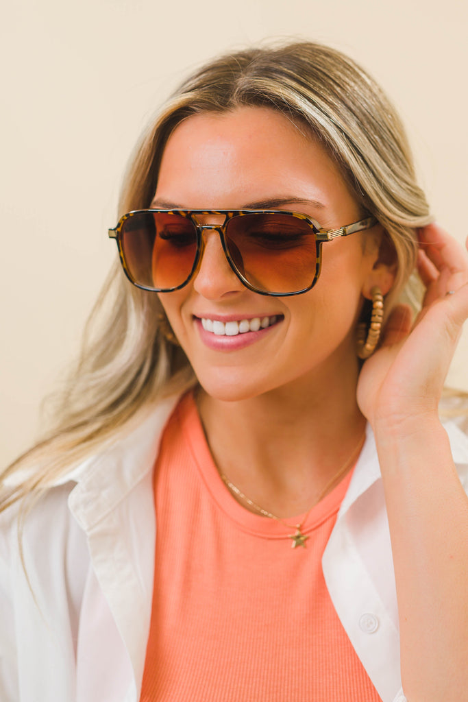 Zoe Aviator Sunglasses - BluePeppermint Boutique