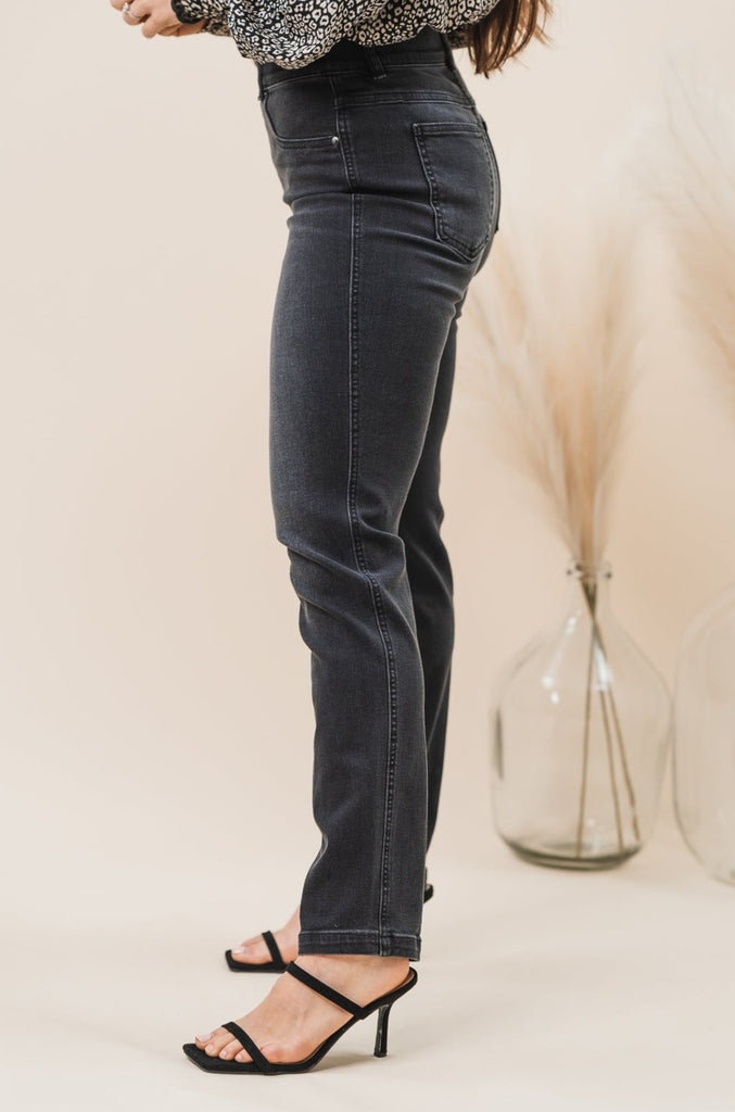 Spanx Straight Leg Jeans - Black - BluePeppermint Boutique