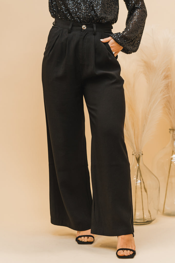 Luna Highwaist Wideleg Trousers - BluePeppermint Boutique