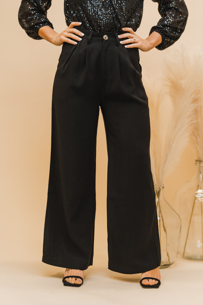 Luna Highwaist Wideleg Trousers - BluePeppermint Boutique