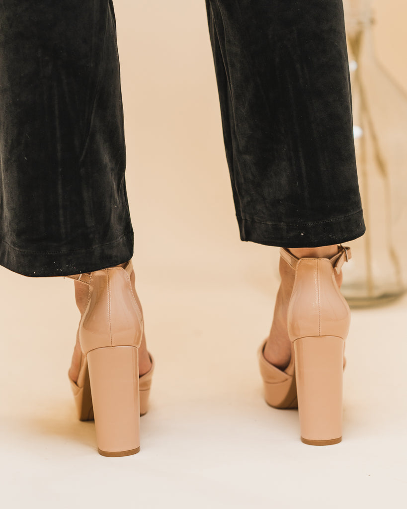 Cassandra Patent Leather Platform Heels - BluePeppermint Boutique