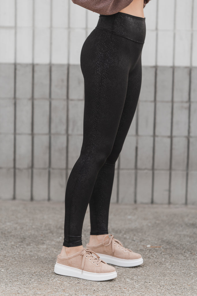 Spanx Faux Leather Snake Legging - BluePeppermint Boutique