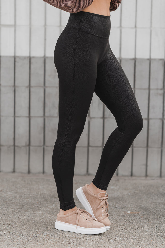 Spanx Faux Leather Snake Legging - BluePeppermint Boutique